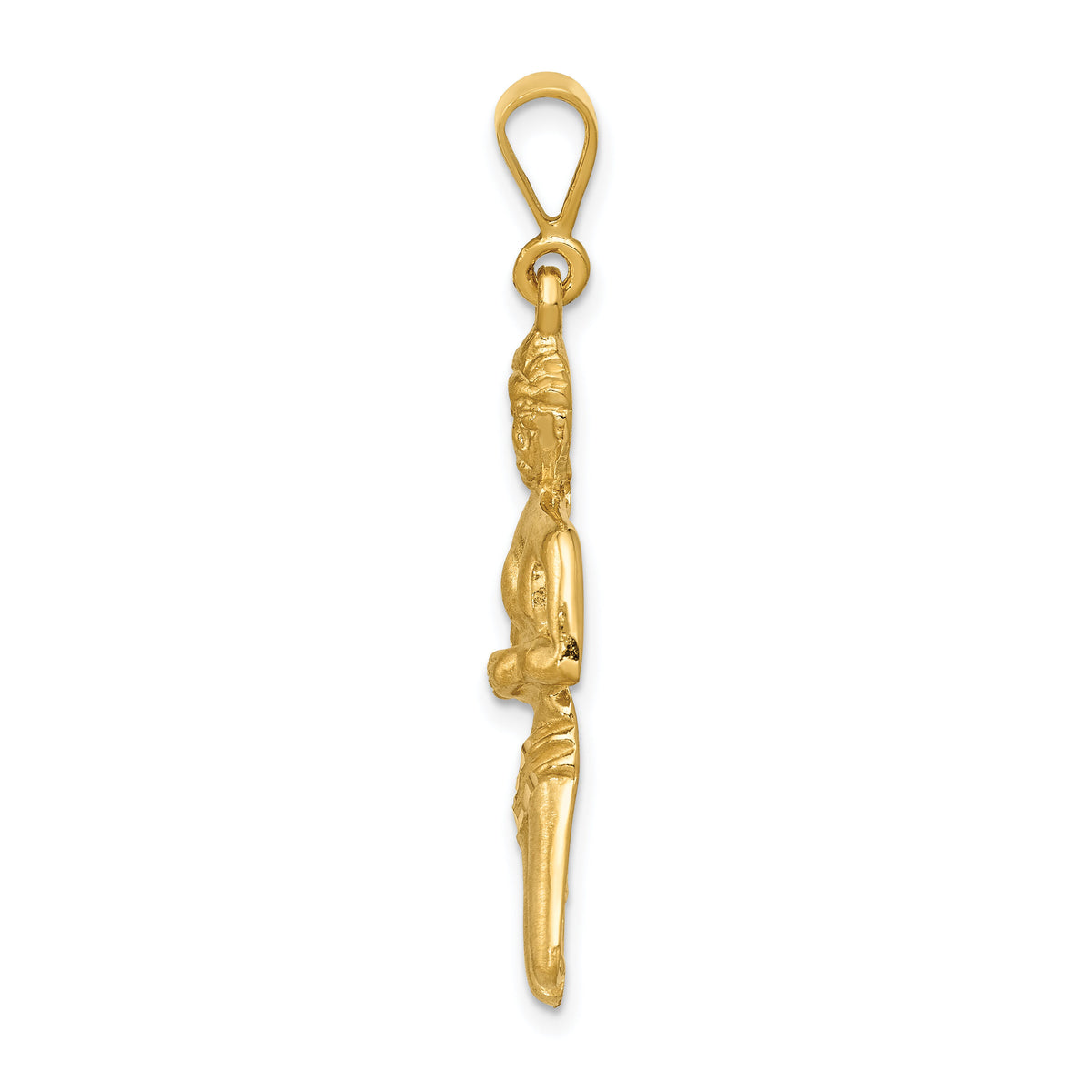 14k Satin Diamond-cut Virgo Zodiac Charm-C469