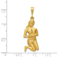 14k Satin Diamond-cut Virgo Zodiac Charm-C469