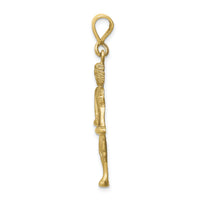 14k Satin Diamond-cut Libra Zodiac Charm-C470