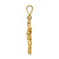14k Satin Diamond-cut Scorpio Zodiac Charm-C471