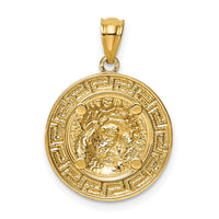 14K w/White Rhodium Jesus Medal-C4710