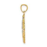 14K w/ Rhodium St. Christopher Medal-C4714