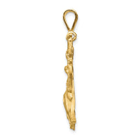 14k Satin Diamond-cut Sagittarius Zodiac Charm-C472