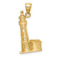 14K Brushed D/C Lighthouse Pendant-C4726