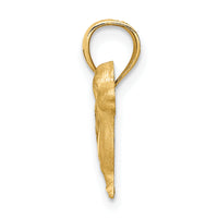 14K Diamond-cut Dachshund Pendant-C4735