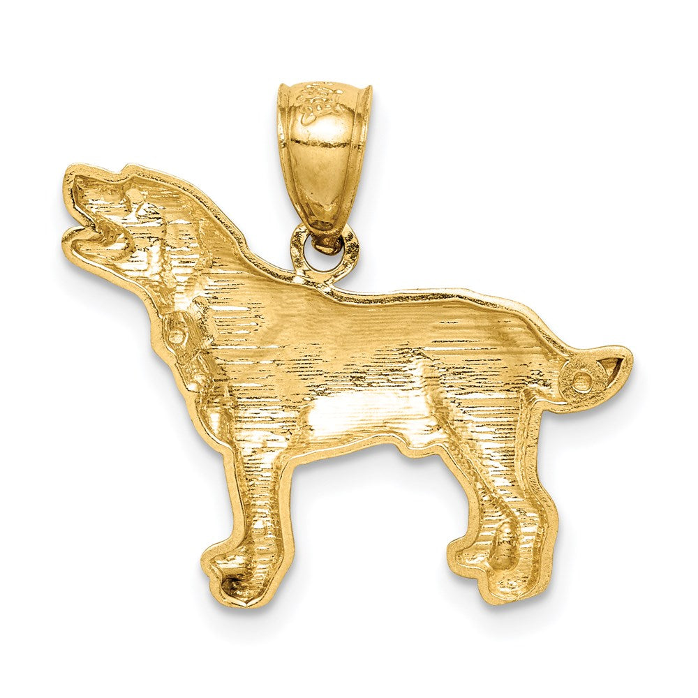 14K Diamond-cut Labrador Retriever Pendant-C4736