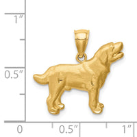 14K Diamond-cut Labrador Retriever Pendant-C4736