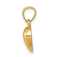 14K Polished One-sided Heart Pendant-C4743