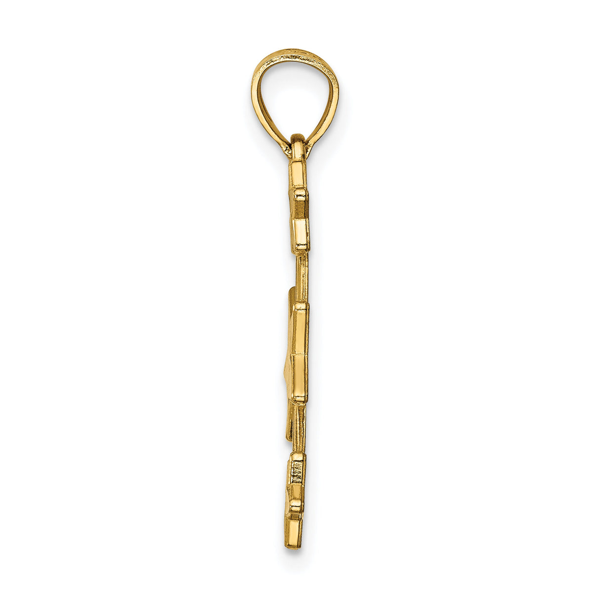 14K D/C Stars Pendant-C4755