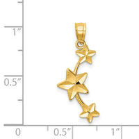 14K D/C Stars Pendant-C4755