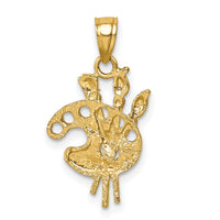 14K D/C Paint Palette Pendant-C4757