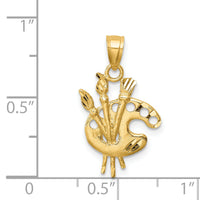 14K D/C Paint Palette Pendant-C4757