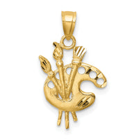 14K D/C Paint Palette Pendant-C4757