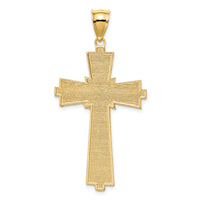 14K Diamond-cut Cross Pendant-C4759