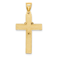 14K w/Rhodium Cross w/Rosary Pendant-C4770