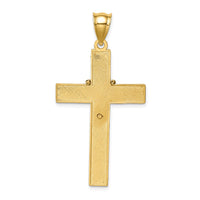 14K w/Rhodium Cross w/Rosary Pendant-C4771