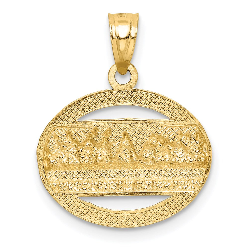 14K w/Rhodium The Last Supper Pendant-C4772