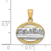 14K w/Rhodium The Last Supper Pendant-C4772
