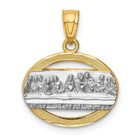 14K w/Rhodium The Last Supper Pendant-C4772