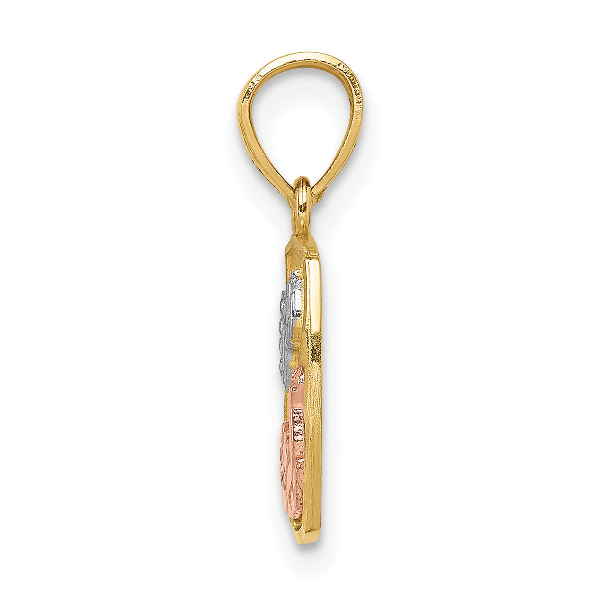 14K Two-tone w/White Rhodium Baptism Pendant-C4781