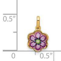 14K Enamel Flower Charm-C4784