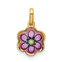 14K Enamel Flower Charm-C4784