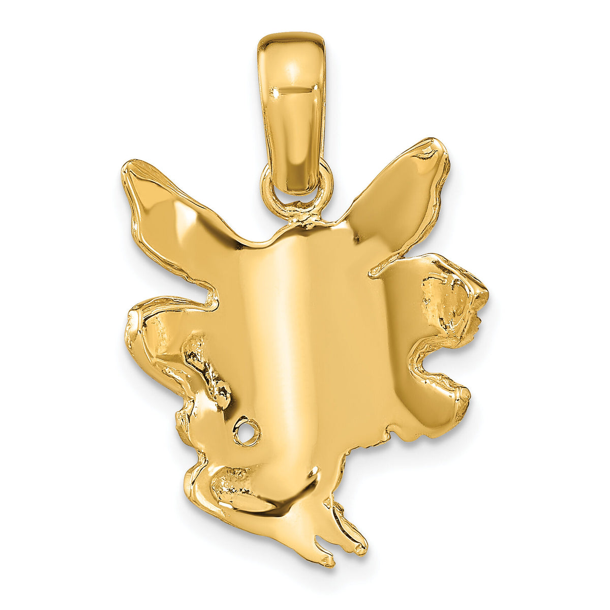 14k Satin and Polished Fairy Charm-C4820