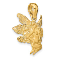 14k Satin and Polished Fairy Charm-C4820