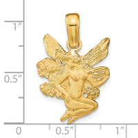 14k Satin and Polished Fairy Charm-C4820
