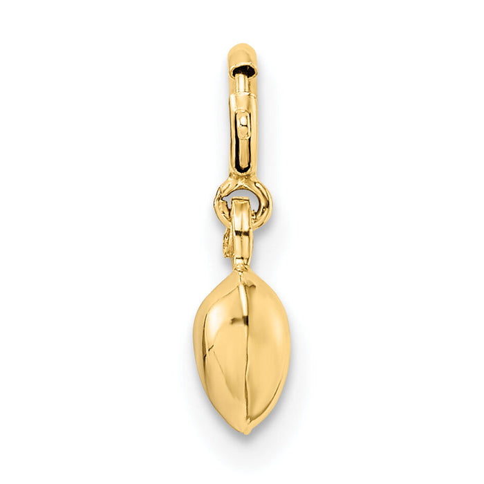 14K Polished Heart w/ Spring Ring Clasp Charm-C4826