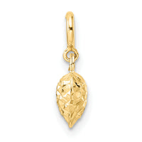 14K D/C Heart w/ Spring Ring Clasp Charm-C4828