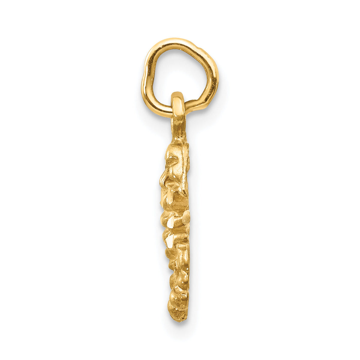 14k Satin Diamond-cut Scorpio Zodiac Charm-C483