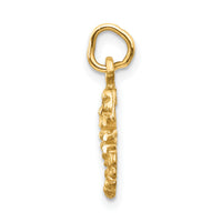 14k Satin Diamond-cut Scorpio Zodiac Charm-C483