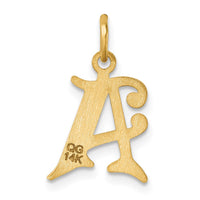 14K Diamond-cut Letter A Initial Charm-C4833A