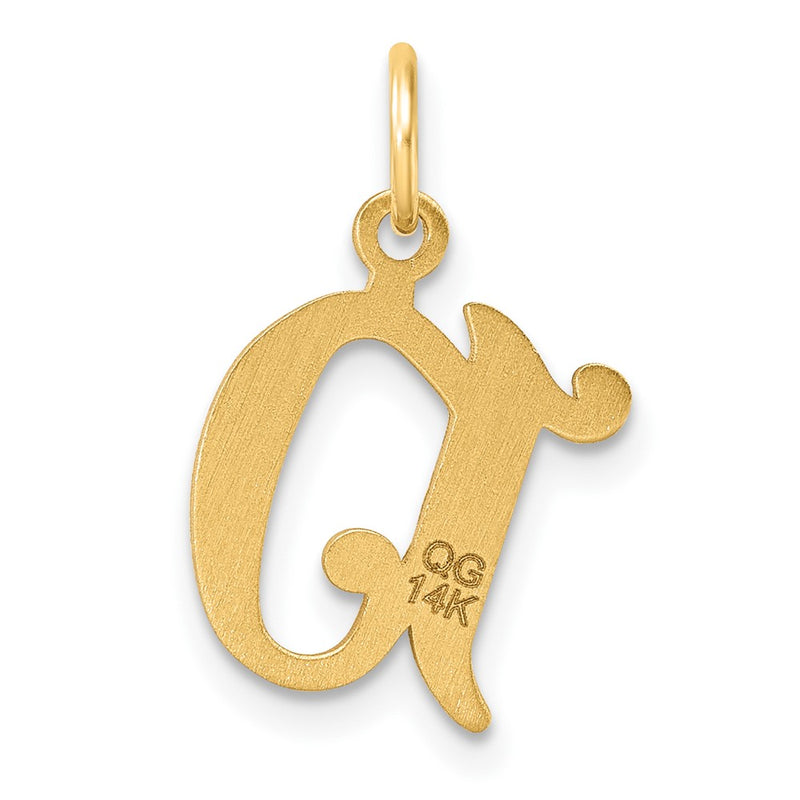 14K Diamond-cut Letter E Initial Charm-C4833D