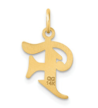 14K Diamond-cut Letter F Initial Charm-C4833F
