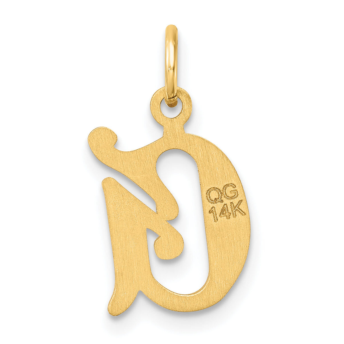 14K Diamond-cut Letter G Initial Charm-C4833G
