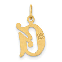 14K Diamond-cut Letter G Initial Charm-C4833G