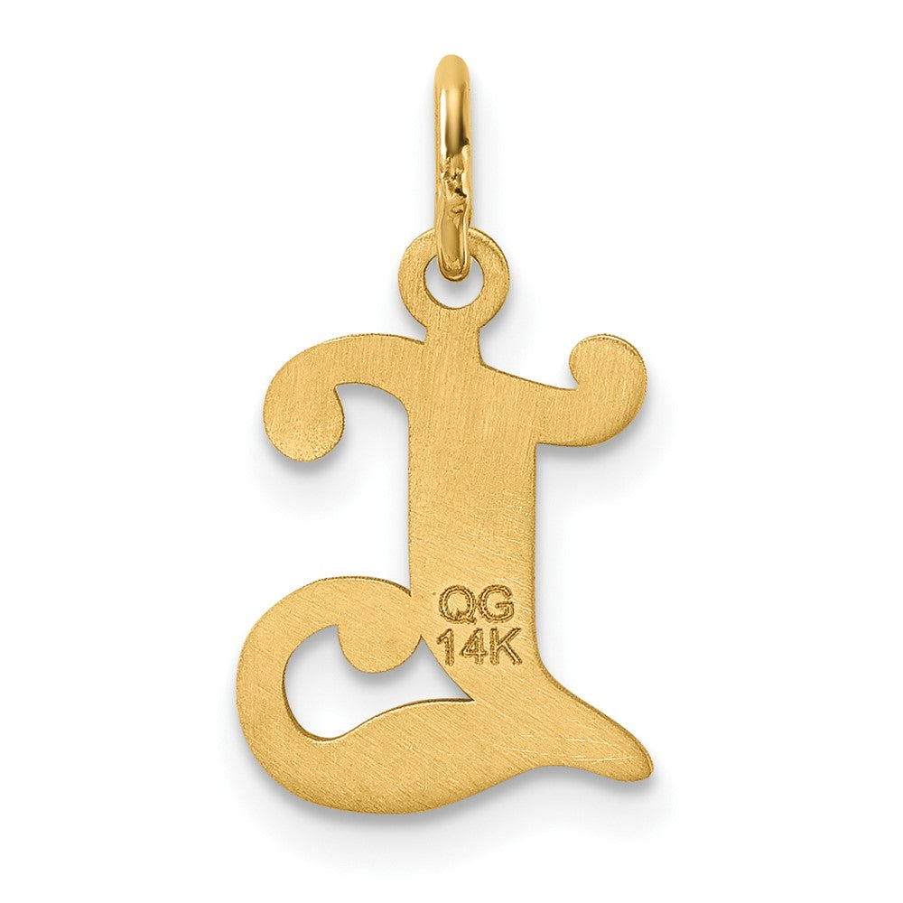 14K Diamond-cut Letter L Initial Charm-C4833L