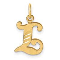 14K Diamond-cut Letter L Initial Charm-C4833L