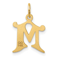 14K Diamond-cut Letter M Initial Charm-C4833M