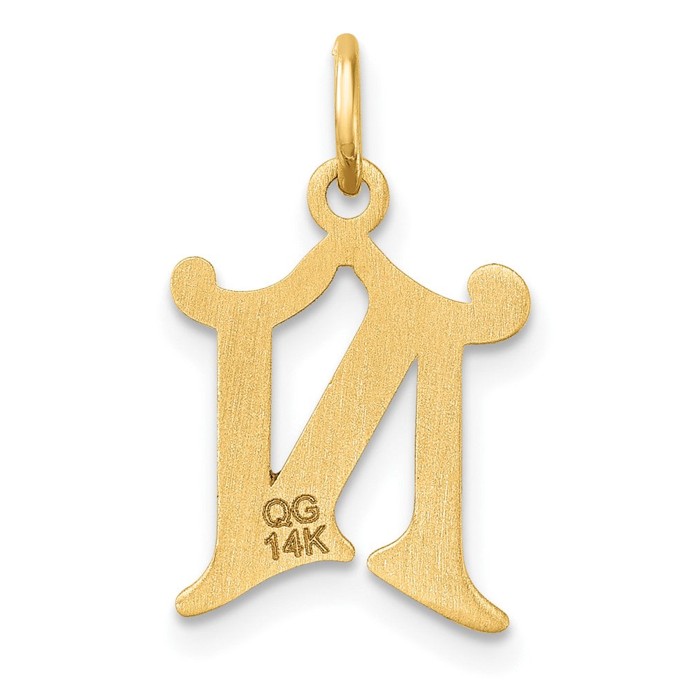 14K Diamond-cut Letter N Initial Charm-C4833N