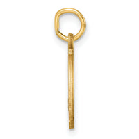 14K Diamond-cut Letter O Initial Charm-C4833O