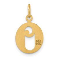 14K Diamond-cut Letter O Initial Charm-C4833O