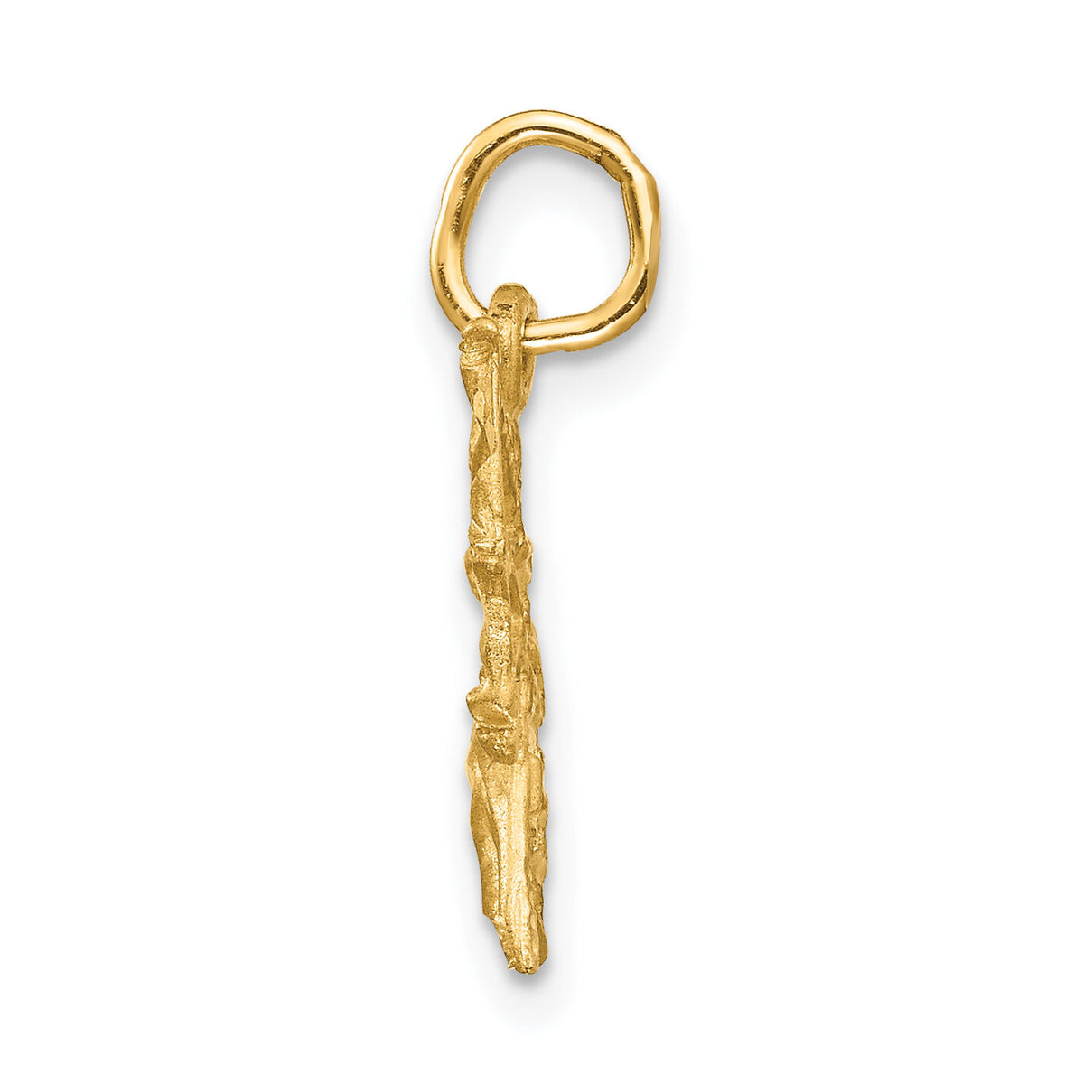 14k Satin Diamond-cut Sagittarius Zodiac Charm-C484