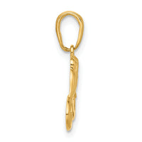 14K and White Rhodium D/C Infinity Love Birds Pendant-C4851