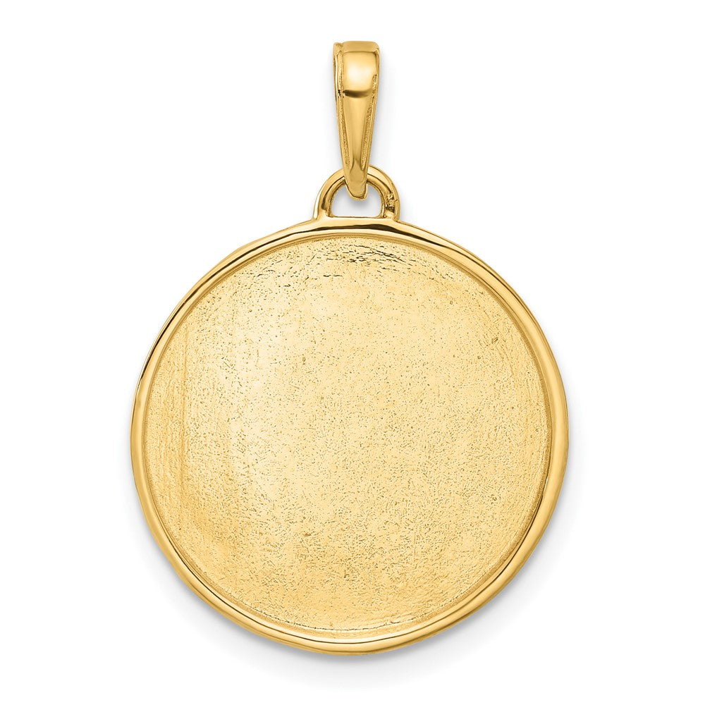 14k and White Rhodium D/C It's A Boy Pendant-C4863