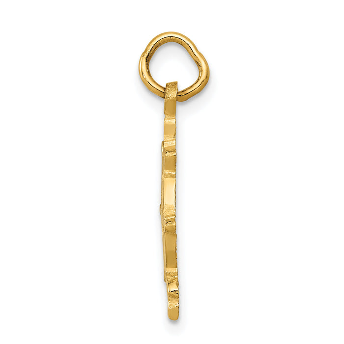 14k Ships Wheel Charm-C488