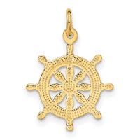 14k Ships Wheel Charm-C488
