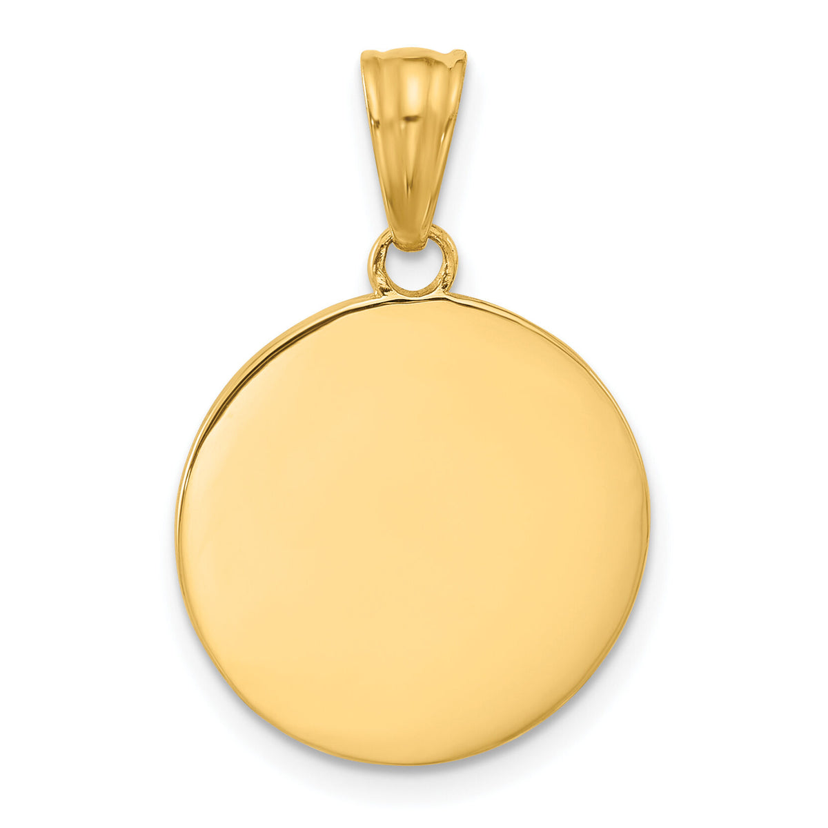 14K and White Rhodium D/C Enameled Sun and Moon Pendant-C4889
